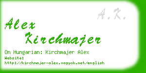 alex kirchmajer business card